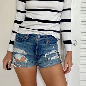 Levi’s wedge jean shorts
